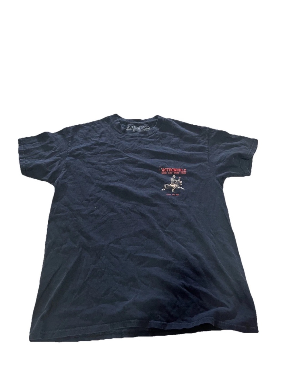 Travis Scott T Shirt Mens L Astroworld Wish You Were Here ENJOY THE RIDE Tour